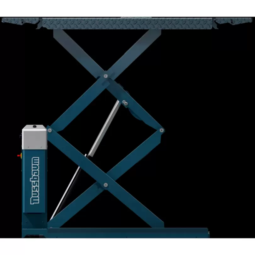 Cầu nâng cắt kéo nâng bụng 4 tấn, lắp chìm ( 3 pha, màu xanh)