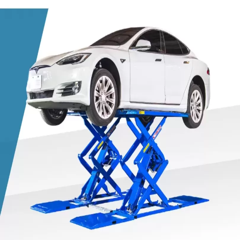 Cầu nâng cắt kéo nâng bụng 3.5 Tấn, Lắp nổi, Bàn siêu mỏng